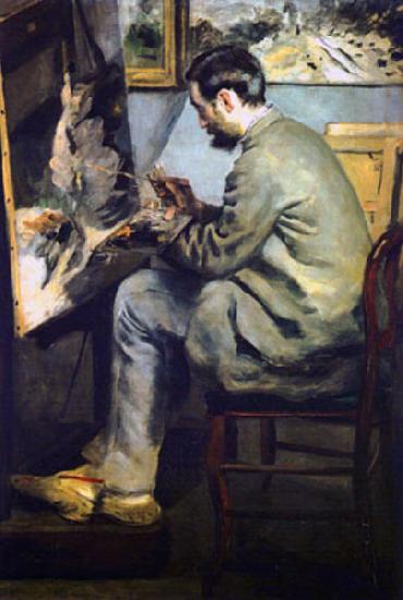 Pierre-Auguste Renoir Portrait of Jean-Frederic Bazille Sweden oil painting art